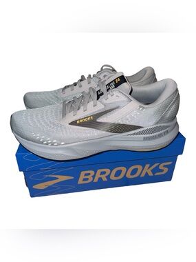 Brooks Men's Adrenaline Gts 24 Running Shoes Alloy/white/gold Fusion Mesh